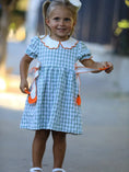 Load image into Gallery viewer, Fall Plaid Pumpkin Smocked Peter Pan Collar Dress