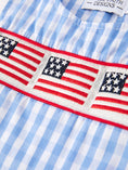 Load image into Gallery viewer, 4th Of July Flag Embroidered Smocking Romper