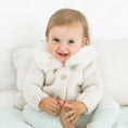 Load image into Gallery viewer, Fur Collar Natural Cardigan Sweater Baby & Toddler