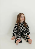 Load image into Gallery viewer, Knit Pant Set | Black Checkerboard