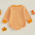 Load image into Gallery viewer, Halloween Pumpkin Embroidery Striped Romper