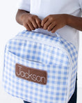 Load image into Gallery viewer, Blue Gingham Lunch Box