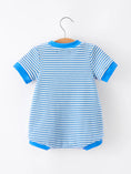 Load image into Gallery viewer, 4th Of July Flag Chenille Blue Stripe Romper