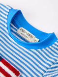 Load image into Gallery viewer, 4th Of July Flag Chenille Blue Stripe Romper