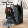 Load image into Gallery viewer, Trendy Black Rove Diaper Backpack