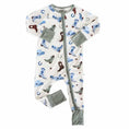Load image into Gallery viewer, Blue Boot Scootin' Convertible Zip Romper