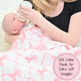 Load image into Gallery viewer, Beautiful Bows Baby Muslin Quilt