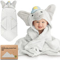 Load image into Gallery viewer, Elephant Playpal Hooded Baby Bath Towels
