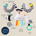 Load image into Gallery viewer, Itzy Bitzy Spiral Car Seat Toy- High Contrast