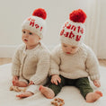 Load image into Gallery viewer, Santa Baby Hand Knit Beanie Hat Baby & Kids