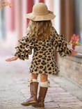 Load image into Gallery viewer, Spots In Style Animal Print Bell Sleeve Dress