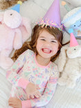 Load image into Gallery viewer, Two Piece Bamboo Pajamas Birthday Bash Pink