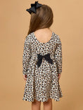 Load image into Gallery viewer, Long Sleeve Twirl Dress- Classic Leopard