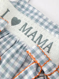 Load image into Gallery viewer, I <3 Mama Plaid Girls Bow Ruffle Romper