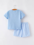 Load image into Gallery viewer, I <3 Mommy Smocked Boys Striped Shorts Set