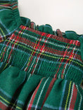 Load image into Gallery viewer, Christmas Plaid Smocked Bubble Romper
