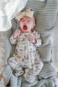 Load image into Gallery viewer, Camo Cutie Ruffle Zipper Footie