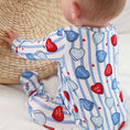 Load image into Gallery viewer, Sweet Like Candy Zipper Footie Blue