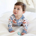 Load image into Gallery viewer, Dino Dude Convertible Zip Romper