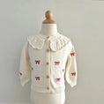 Load image into Gallery viewer, Red Bow Knit Cardigan
