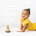Load image into Gallery viewer, Wooden Stacking Rainbow Tower Baby Toy, Nursery Decor