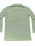 Load image into Gallery viewer, Inshore Boys Green Stripe Performance Polo
