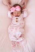Load image into Gallery viewer, Little Sis Newborn Gown & Hat Set