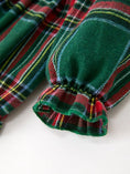Load image into Gallery viewer, Christmas Plaid Smocked Bubble Romper