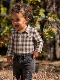 Load image into Gallery viewer, Jasper Woven Onesie Brown/Cream