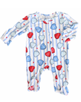 Load image into Gallery viewer, Sweet Like Candy Zipper Footie Blue