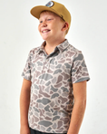 Load image into Gallery viewer, Burlebo Youth Polo- Classic Deer Camo