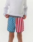 Load image into Gallery viewer, Burlebo Throwback USA Swim Trunks