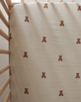 Load image into Gallery viewer, Teddy Muslin Crib Sheet