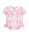 Load image into Gallery viewer, Pretty Bows Gingham Bubble Romper