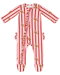 Load image into Gallery viewer, 2 Way Zip Ruffle Footie Gingerbread Lane Pink