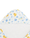 Load image into Gallery viewer, Blue Bubble Duckies Baby Bamboo Hooded Towel
