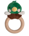 Load image into Gallery viewer, Mallard Duck Wooden & Plush Baby Teether