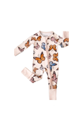 Load image into Gallery viewer, Bamboo Butterfly Zip Onesie