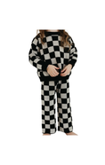 Load image into Gallery viewer, Knit Pant Set | Black Checkerboard