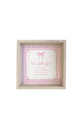 Load image into Gallery viewer, Gingham Our Little Girl Framed Art- 15"x15"