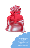 Load image into Gallery viewer, Gingham Santa Sack