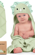 Load image into Gallery viewer, Dinosaur Cuddle Baby Hooded Towel
