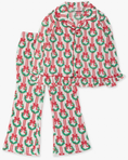 Load image into Gallery viewer, Deck The Halls Ruffle Flare Pajama Set
