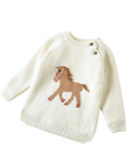 Load image into Gallery viewer, Cream Gwenny Horse Sweater