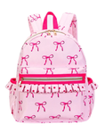 Load image into Gallery viewer, Bow Print Girls Ruffle Backpack
