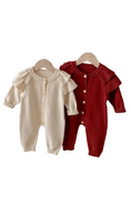Load image into Gallery viewer, Knitted Sleeve Romper Onesie