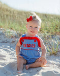 Load image into Gallery viewer, Coastal Crabs Ruffle Sunsuit