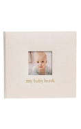 Load image into Gallery viewer, Linen Baby Memory Book, Ivory Linen