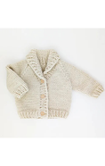 Load image into Gallery viewer, Shawl Collar Natural Cardigan Sweater For Baby & Toddler