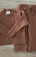 Load image into Gallery viewer, Cocoa Cable Knit Set